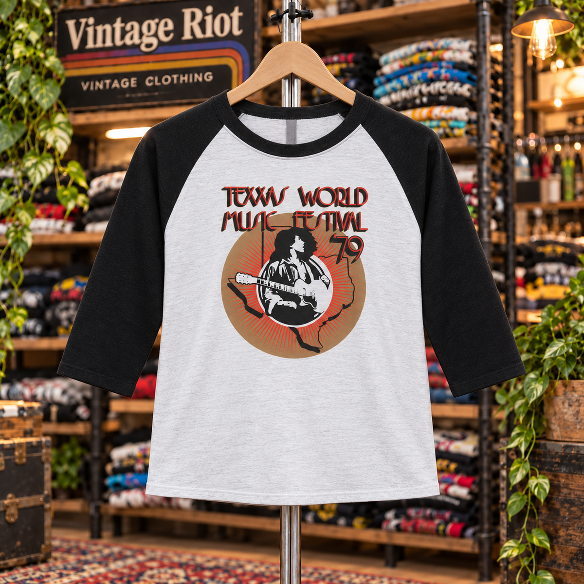 Vintage 1979 Texxas Jam Raglan Tee — Dallas Cotton Bowl