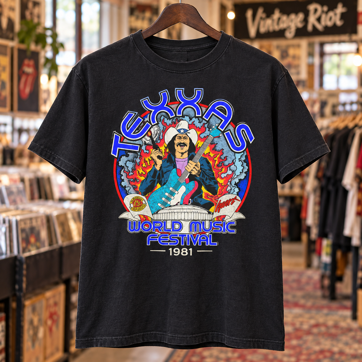 1981 Houston Texxas Jam Retro T-Shirt | Astrodome