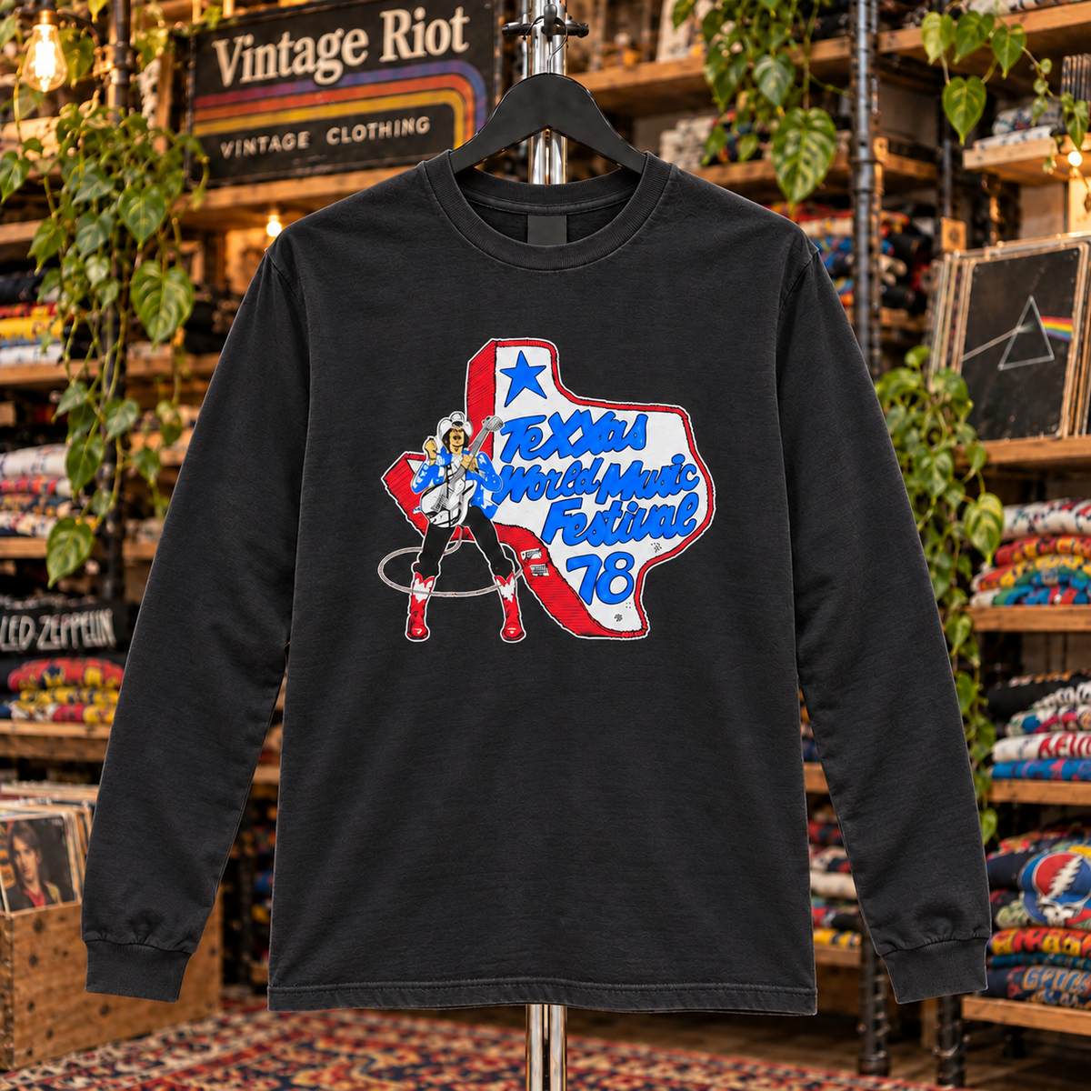 1978 Texxas Jam Front & Back Graphic Pullover Hoodie