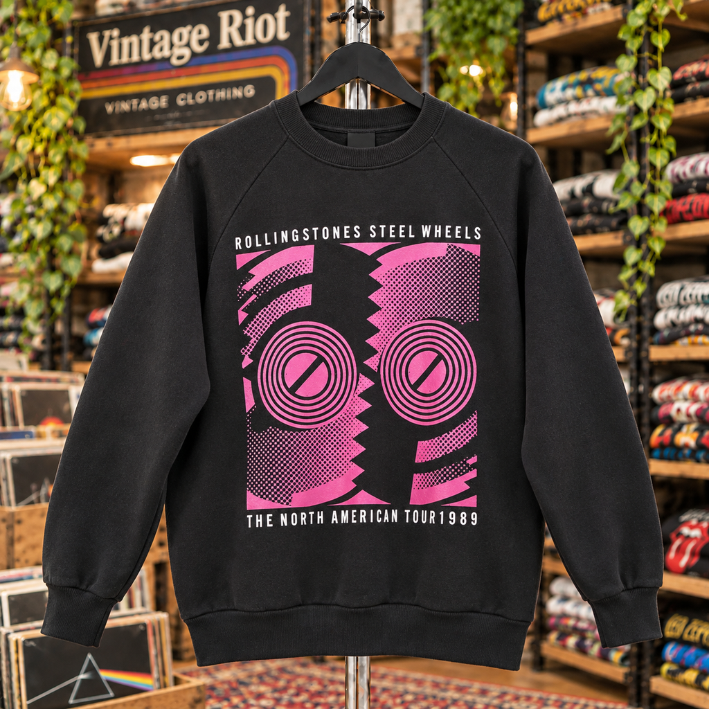 1989 Rolling Stones Steel Wheels Retro Crewneck Sweatshirt