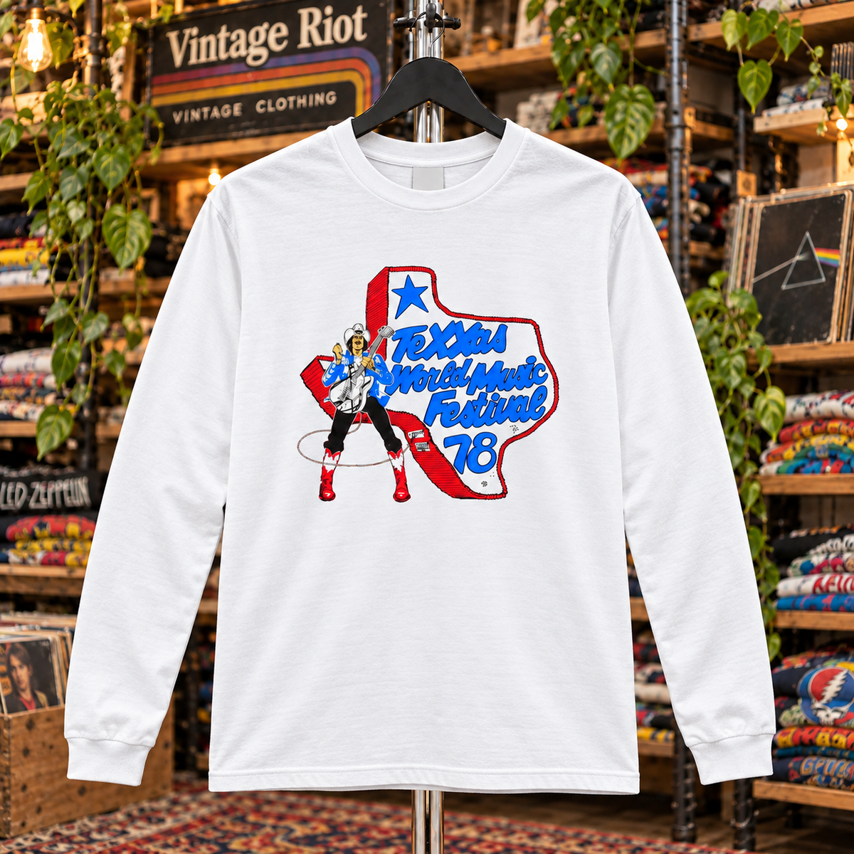 1978 Texxas Jam Front & Back Graphic Pullover Hoodie