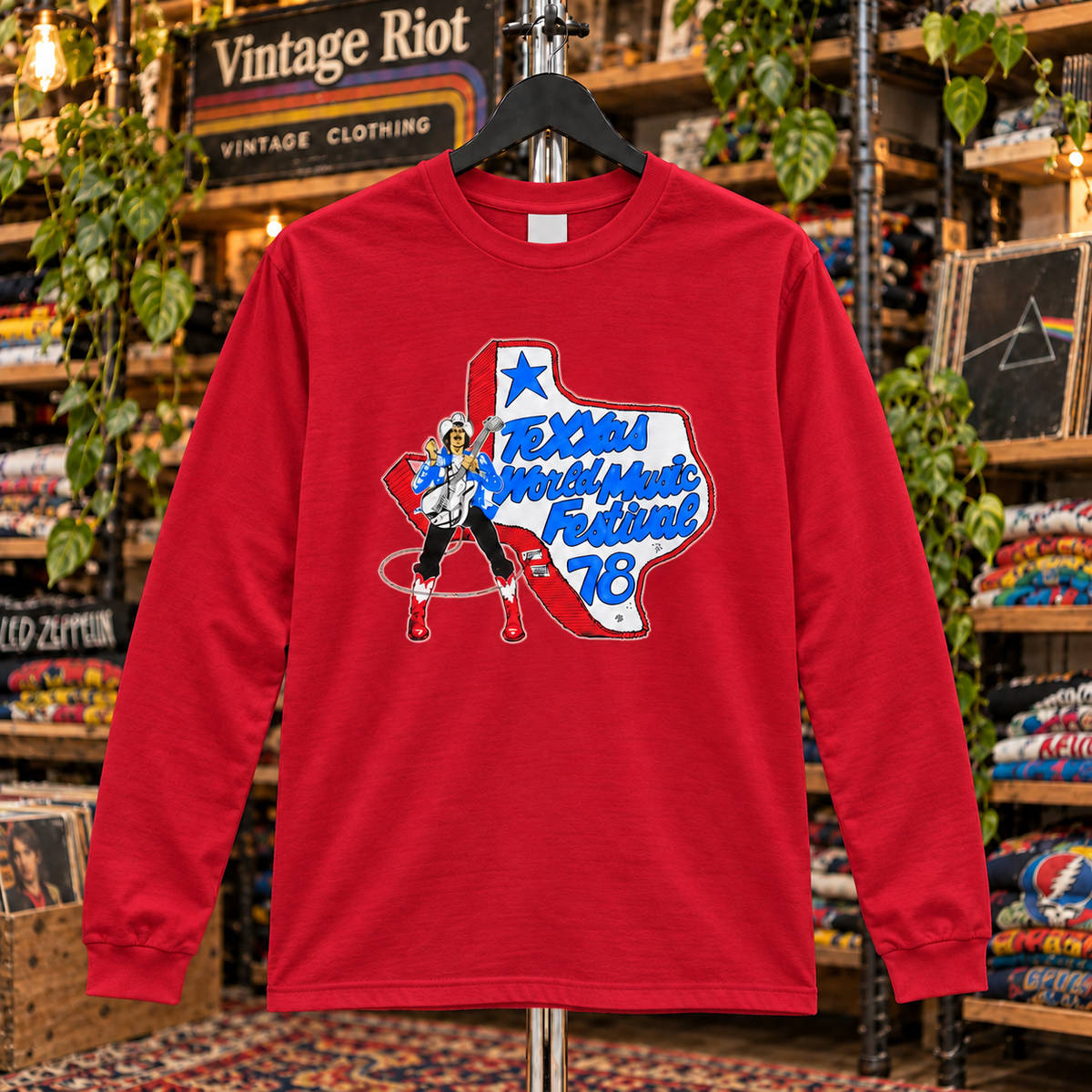 1978 Texxas Jam Front & Back Graphic Pullover Hoodie