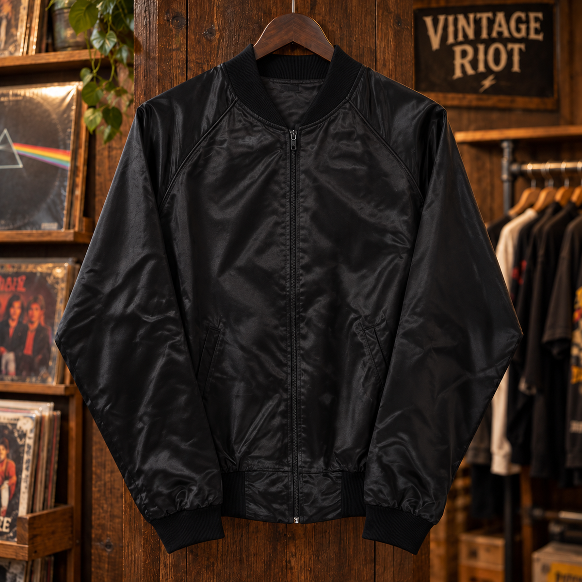 1982 Van Halen World Tour Retro Jacket – Black & Gold