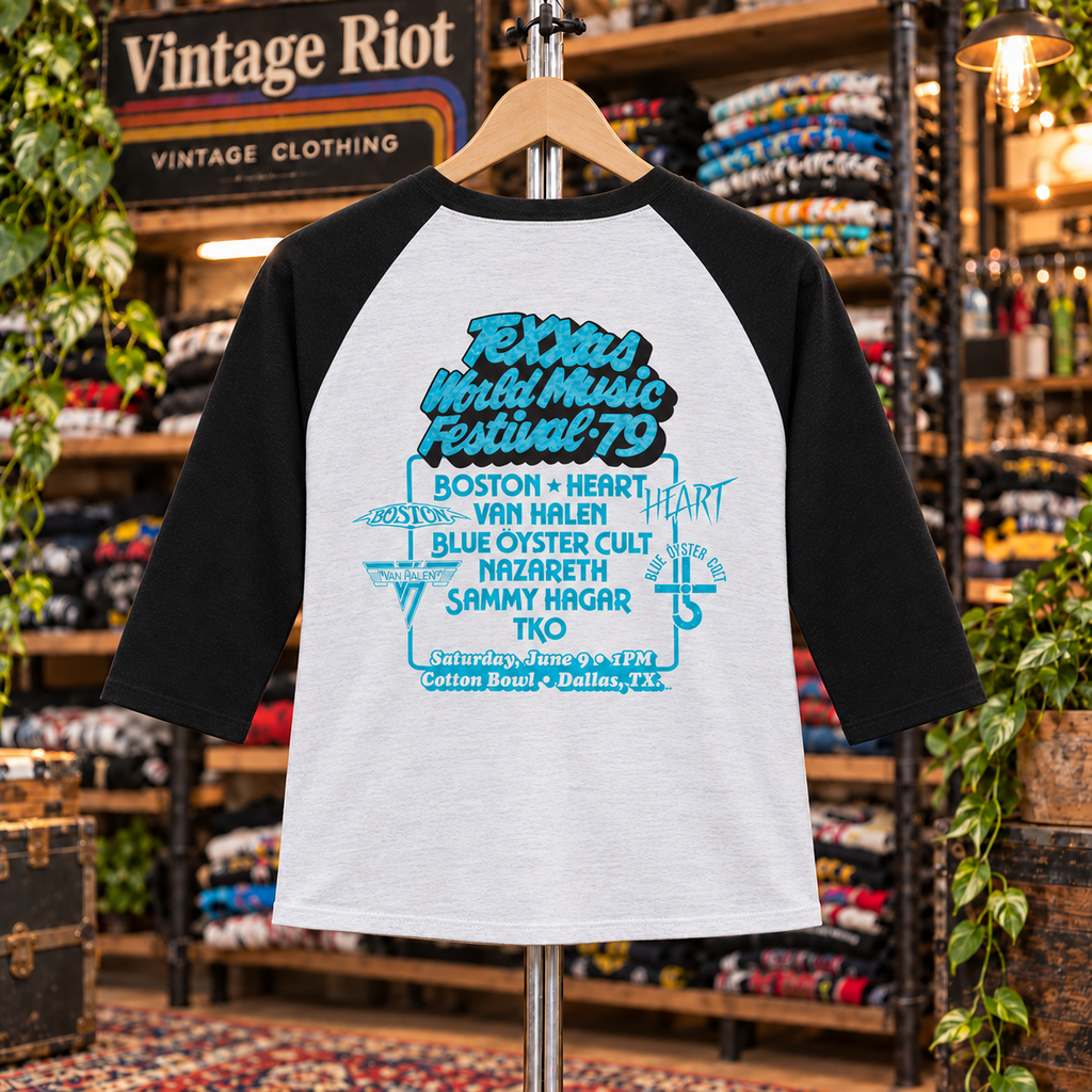 Vintage 1979 Texxas Jam Raglan Tee — Dallas Cotton Bowl