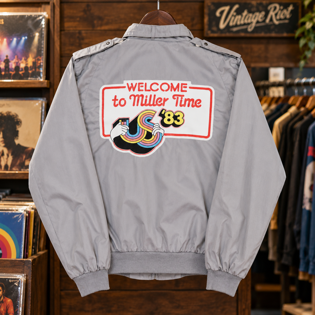 1983 US Festival “Welcome to Miller Time” Retro Jacket – Gray