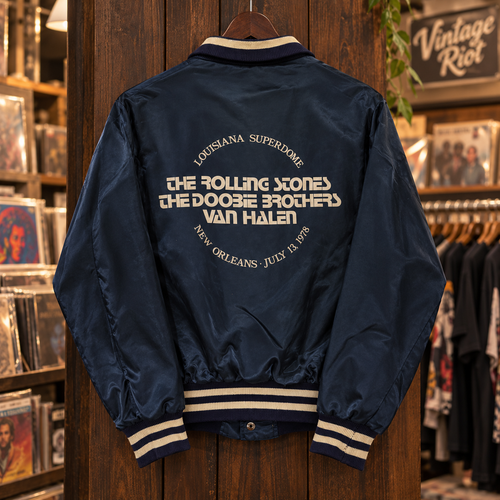 1978 Rolling Stones / Doobie Brothers / Van Halen Superdome Retro Jacket – Dark Navy