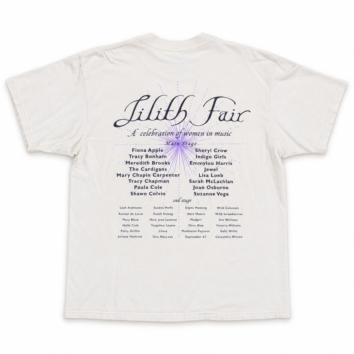 1997 Lilith Fair Front & Back Graphic T-Shirt