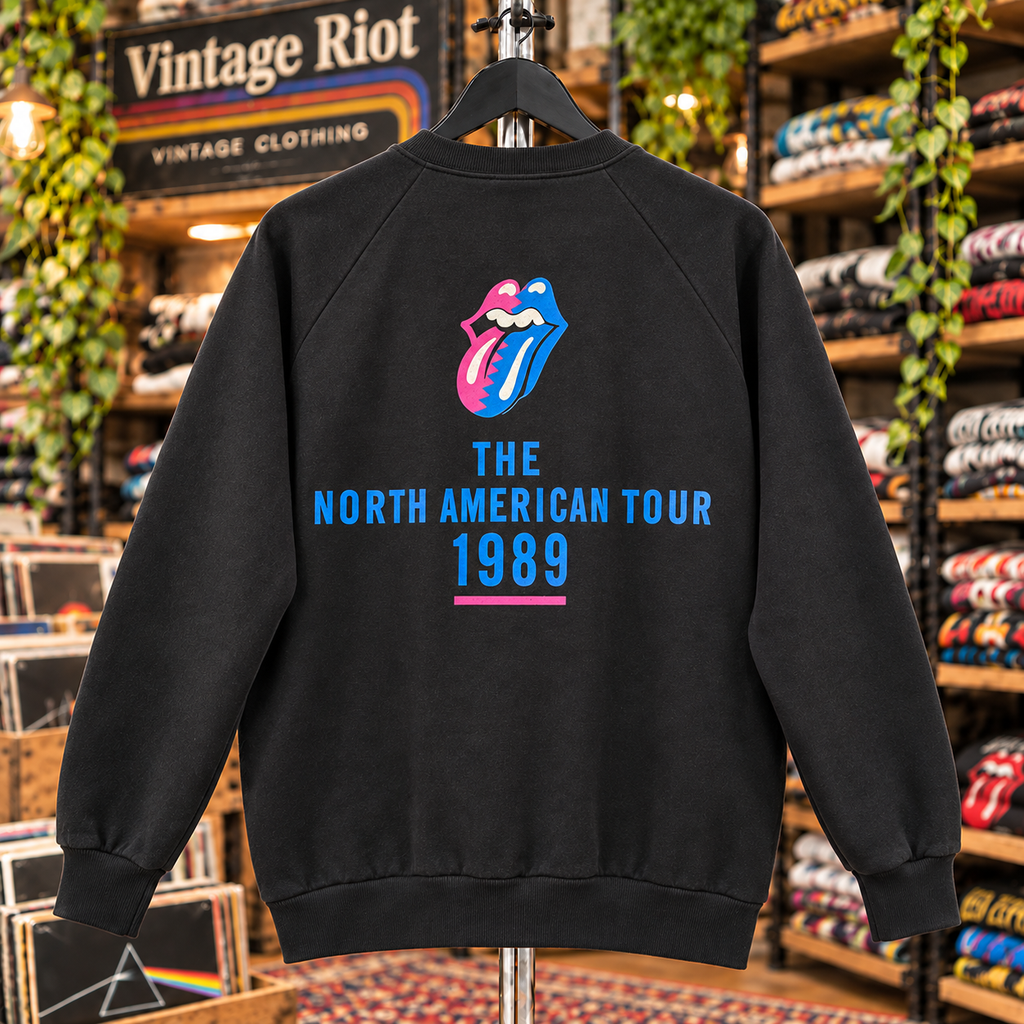 1989 Rolling Stones Steel Wheels Retro Crewneck Sweatshirt