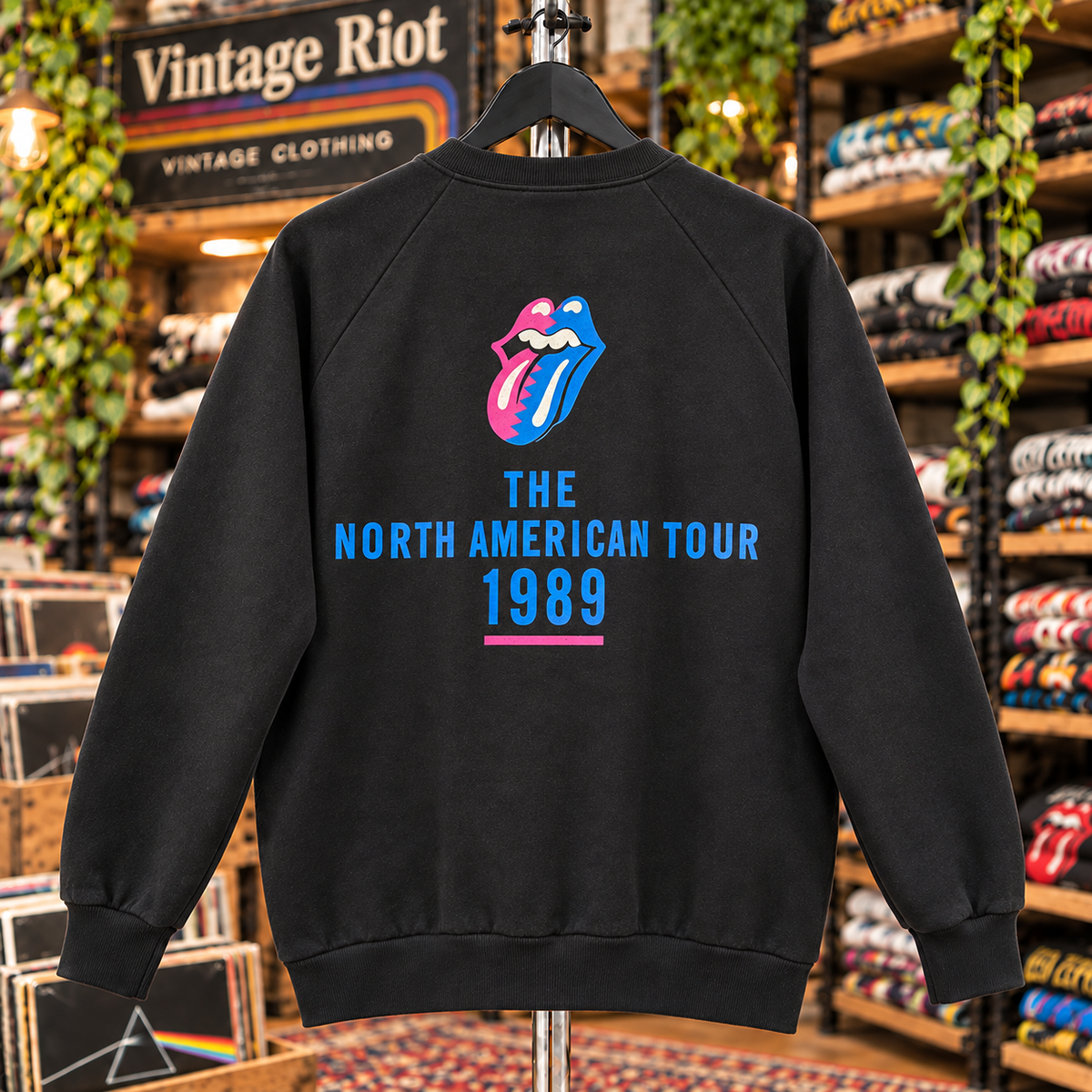 1989 Rolling Stones Steel Wheels Retro Crewneck Sweatshirt