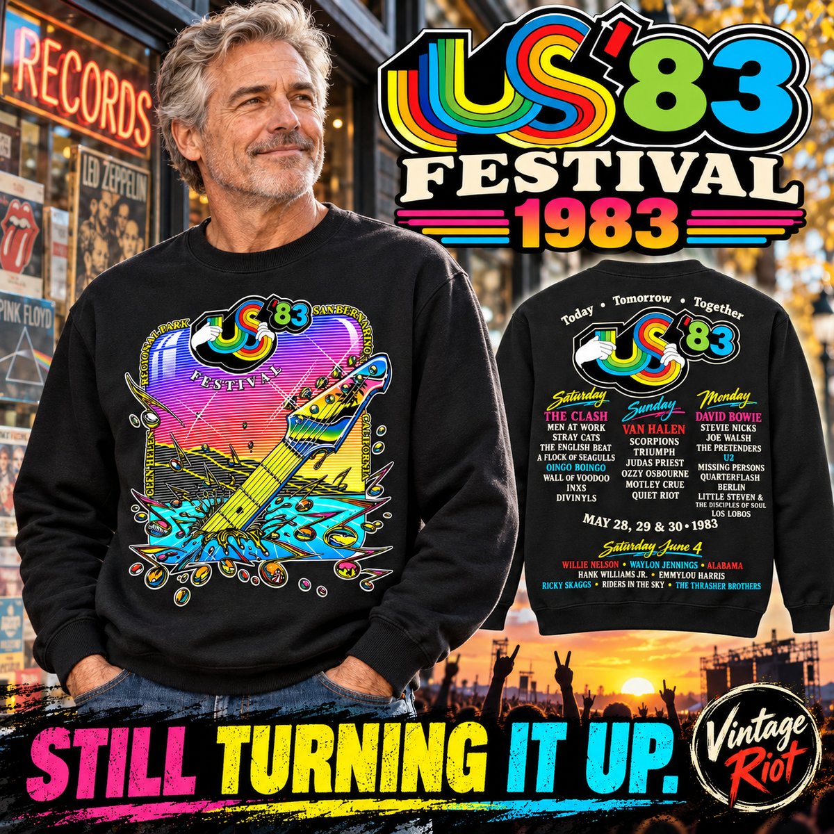 1983 US Festival Retro Crewneck Sweatshirt