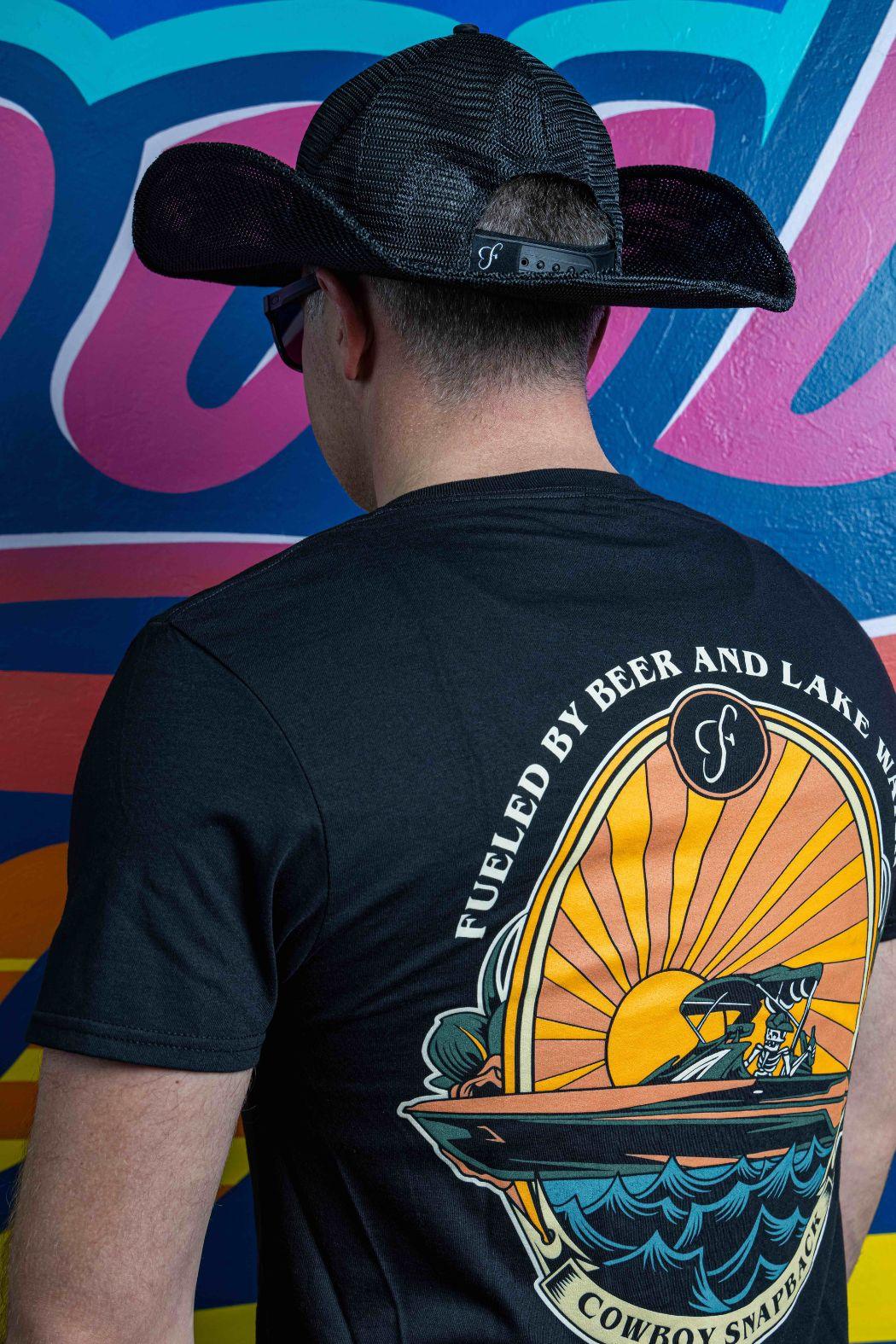 BLACK CAMO COWBOY SNAPBACK: 6 PANEL - BLANK