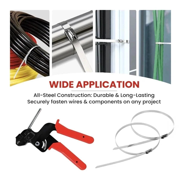 Stainless Zip Tie Tool👉Gun Tightens and Cuts for Fence, Exhaust Pipe, Chicken Coop, Farm and Cables