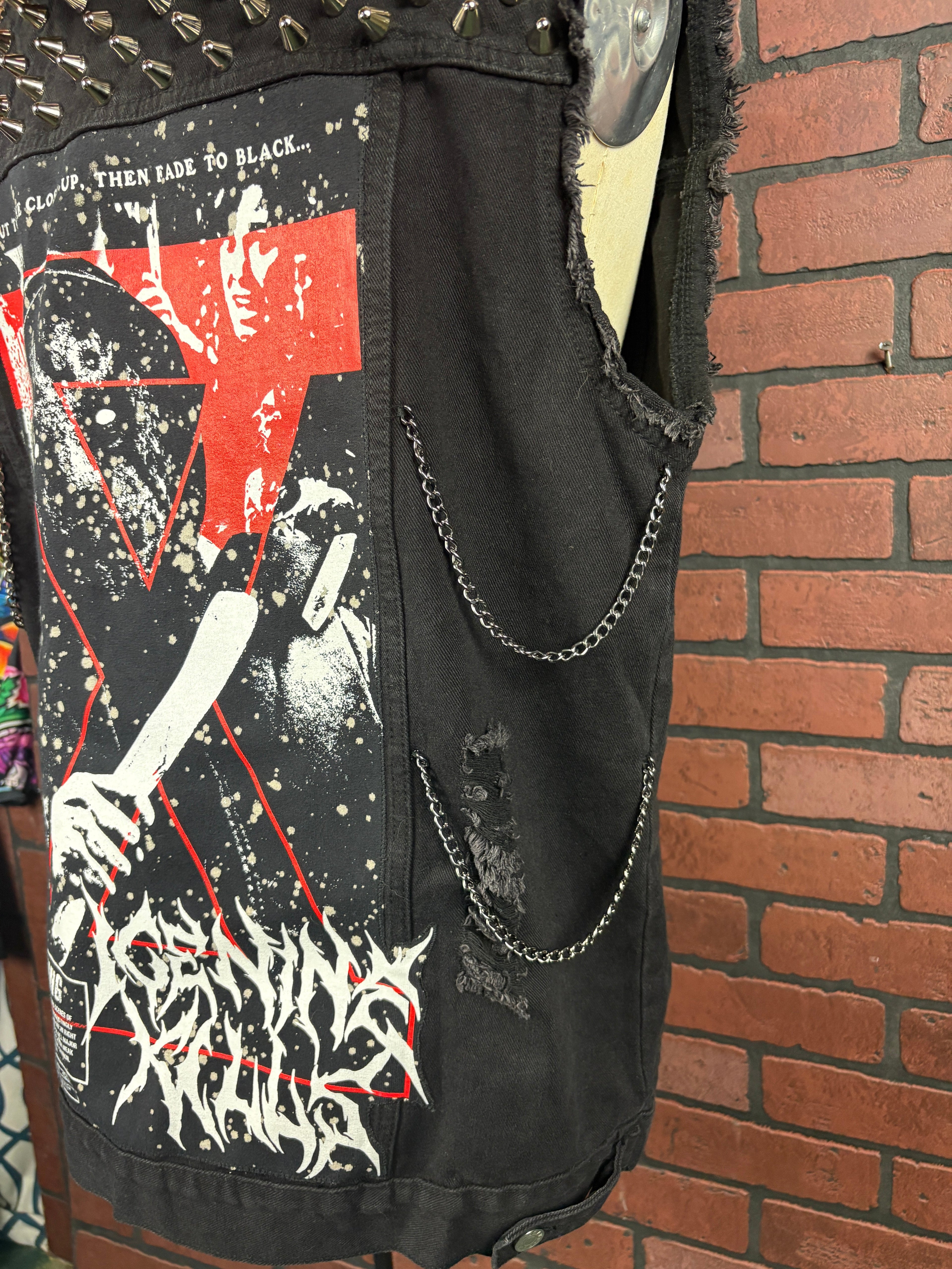 Ice Nine Kills Spike & Stud Battle Vest Size XL