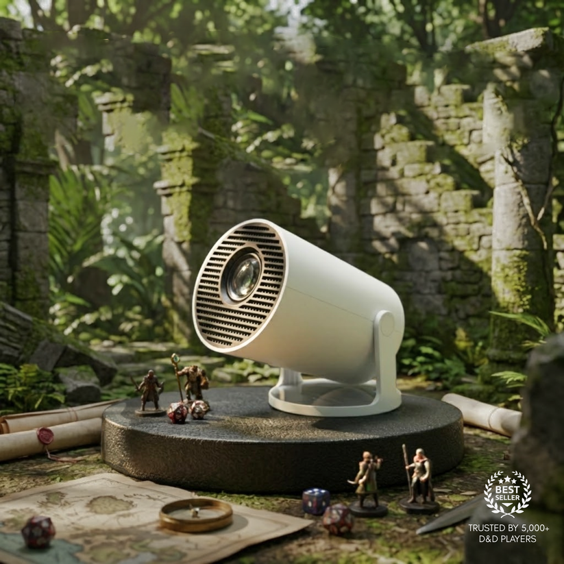 4K Smart Halloween Projector, Portable Home Festival Ambient Light Projector