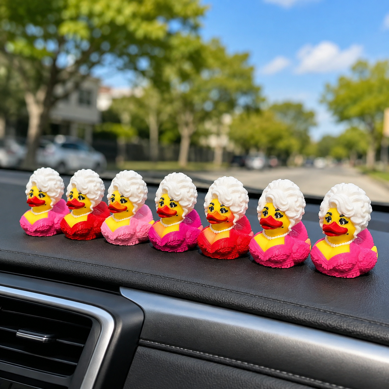 Dolly Duck – 3D Printed Collectible, Cute Desk & Car Decor