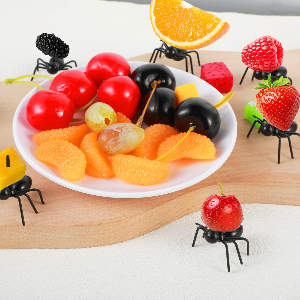36-Piece Reusable Ant Food Picks, Cute Fruit & Dessert Forks for Parties, Picnics, Appetizers & Snacks