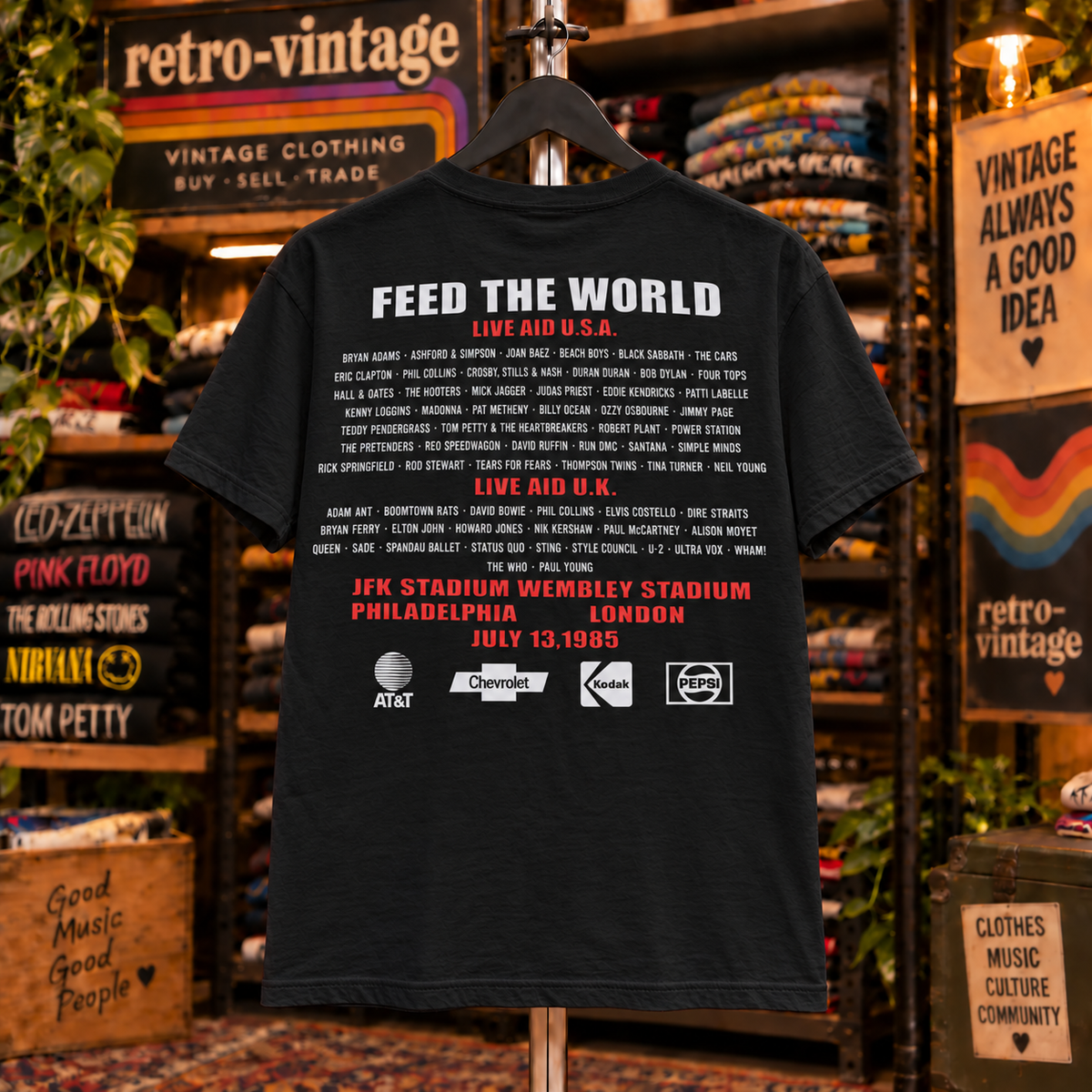 Live Aid 1985 Official Concert T-Shirt