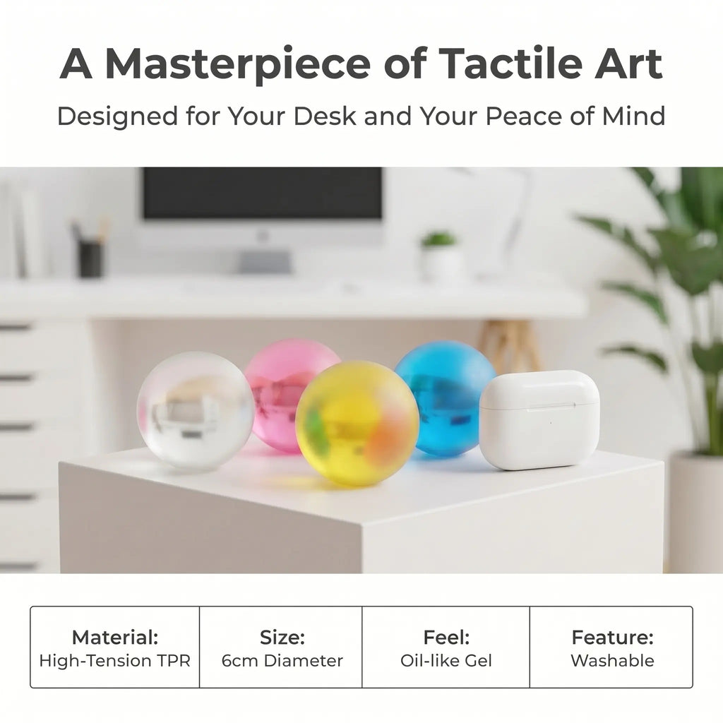 ELMPORCH™ 6cm Stress Relief Coconut Oil Squishy Fidget Toy Soft Coconut Oil Stress Ball No Rebound High-value Appearance Reusable Coconut Oil Squeeze Ball Adhd Desk Ornament, Super Soft Squishy Texture