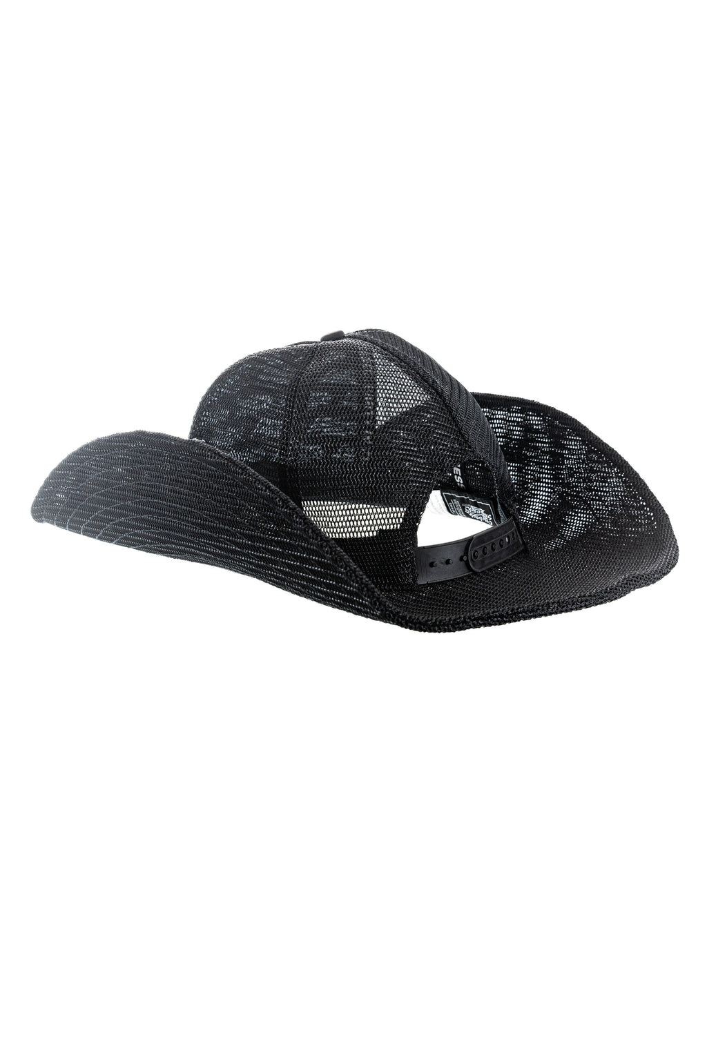 BLACK COWBOY SNAPBACK: 5 PANEL - BLANK