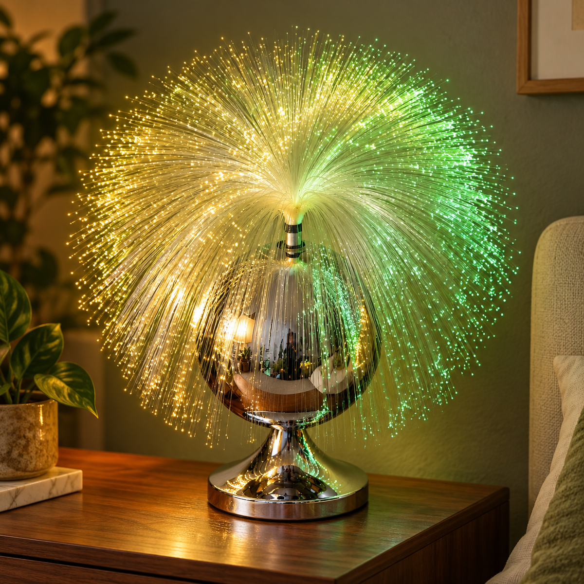 Fiber Optic Table Lamp – Adjustable multicolor lighting