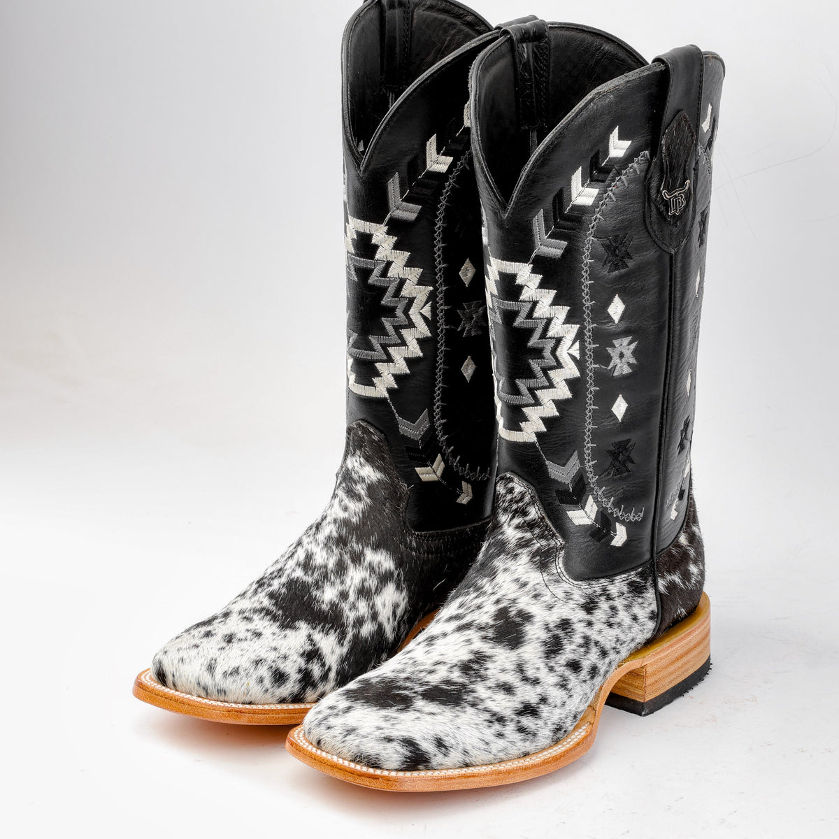 Genuine Cowhide Boots - Square Toe