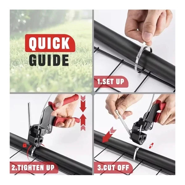 Stainless Zip Tie Tool👉Gun Tightens and Cuts for Fence, Exhaust Pipe, Chicken Coop, Farm and Cables