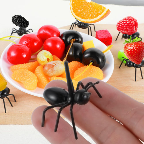 36-Piece Reusable Ant Food Picks, Cute Fruit & Dessert Forks for Parties, Picnics, Appetizers & Snacks