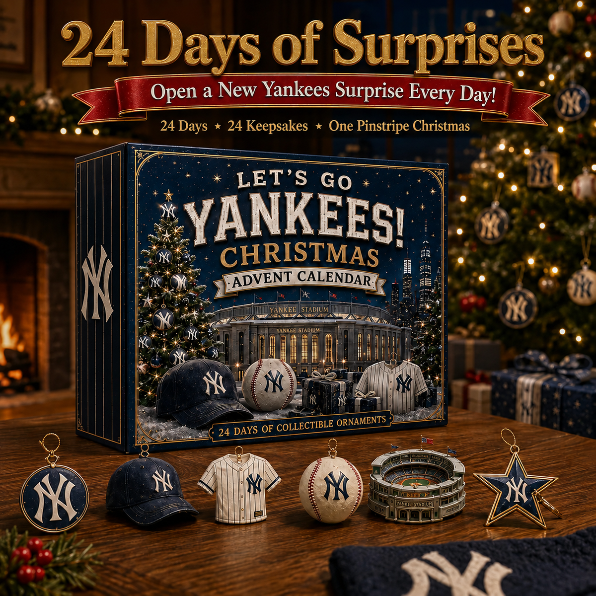 🎄 Let’s Go Yankees! Baseball Christmas Advent Calendar