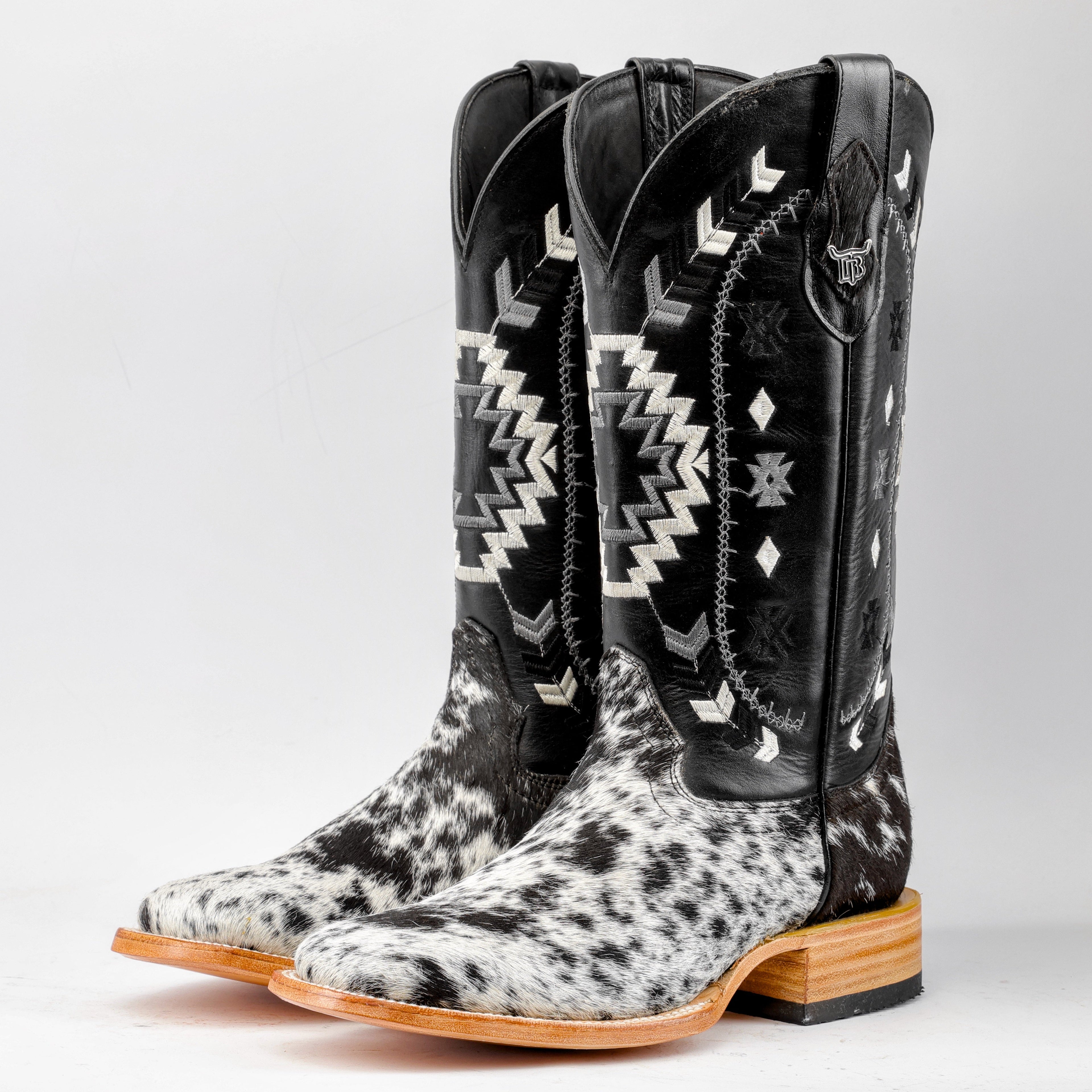 Genuine Cowhide Boots - Square Toe
