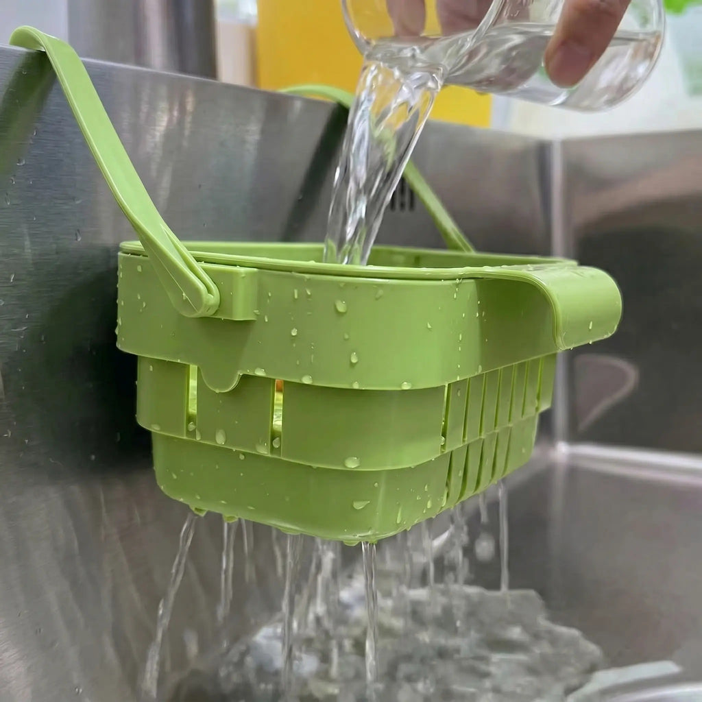 ELMPORCH™ Kitchen Sink Strainer Drain Rack Filter Food Catcher Trash Catcher for Garbage Leftovers Efficient Strainer Solution Hands-Free Mess-Free Fast Drainage No Clogs No-Drill Easy Install Compact Space-Saving Super Easy to Clean - Utensils, Basket