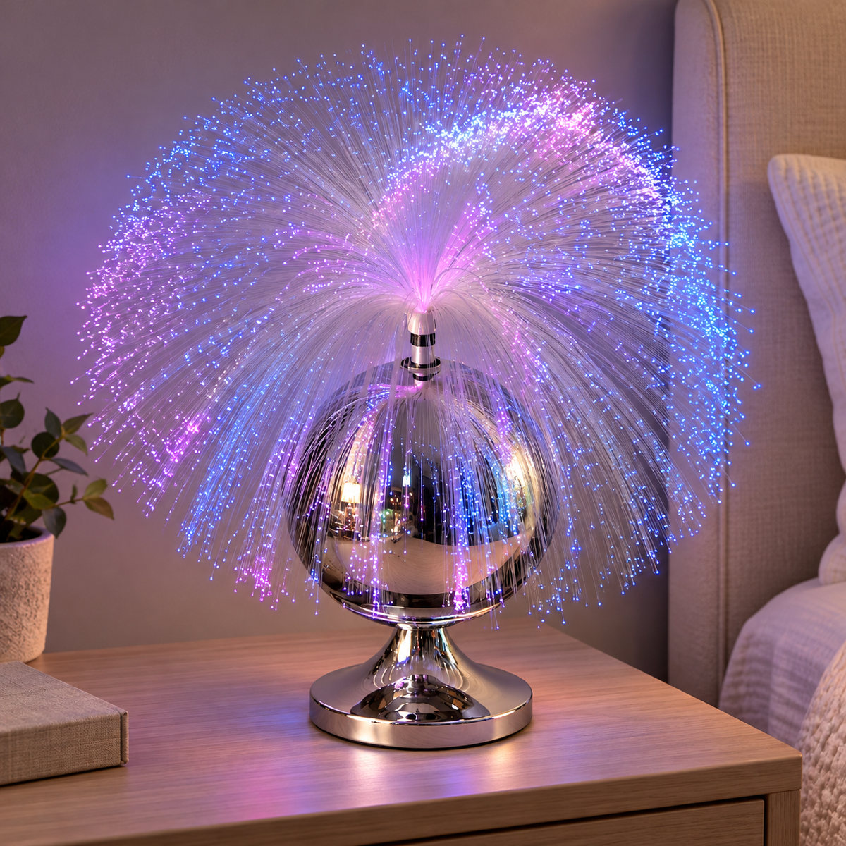 Fiber Optic Table Lamp – Adjustable multicolor lighting