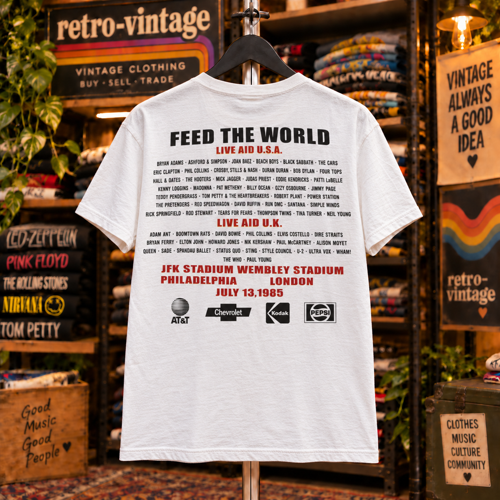 Live Aid 1985 Official Concert T-Shirt