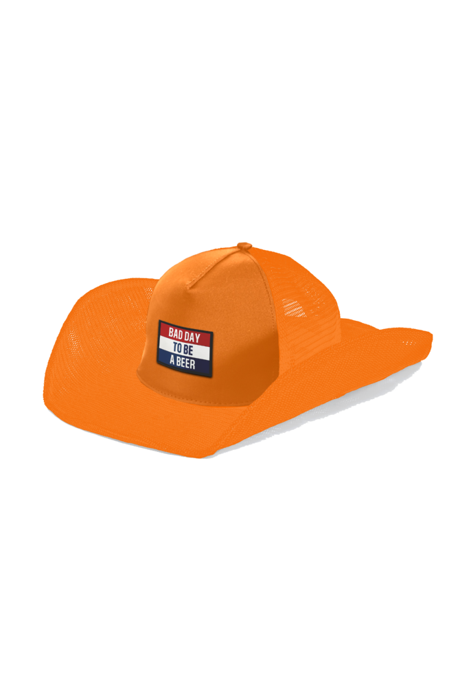 BAD DAY TO BE A BEER (RED, WHITE & BLUE) COWBOY SNAPBACK: 5 PANEL