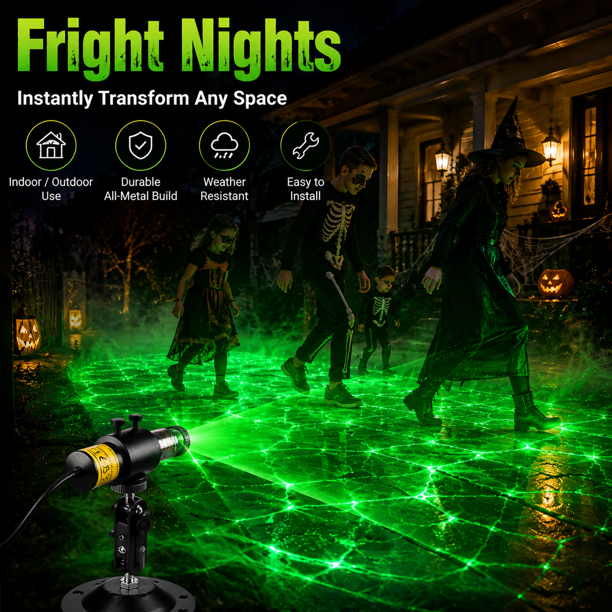 🎃Halloween Green Laser Fog Projector for Swamp Effect