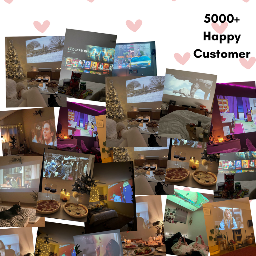 4K Smart Halloween Projector, Portable Home Festival Ambient Light Projector