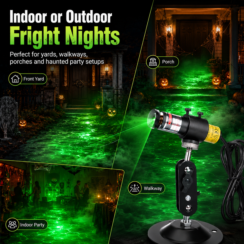 🎃Halloween Green Laser Fog Projector for Swamp Effect