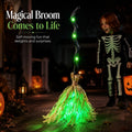Halloween Animated Moving Witch Broom Light‑Sound‑Motion
