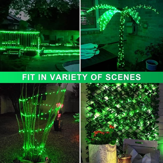 Green Halloween string lights