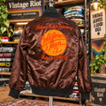 1978 California Jam II Retro Satin Jacket — Chocolate Brown