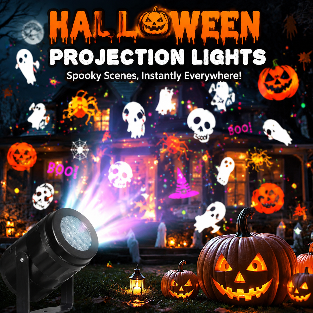 Halloween Party Projection Light, Immersive Festival Ambient Decor Lamp