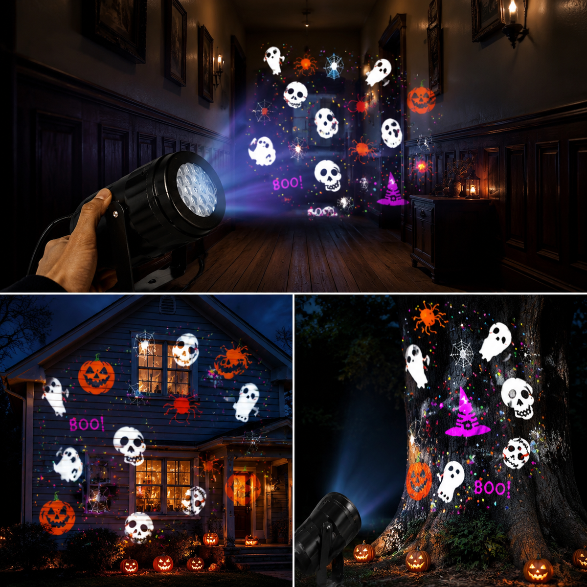 Halloween Party Projection Light, Immersive Festival Ambient Decor Lamp