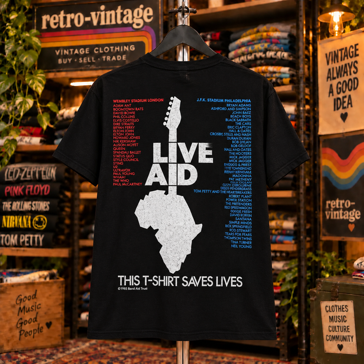 Live Aid 1985 Official Concert T-Shirt