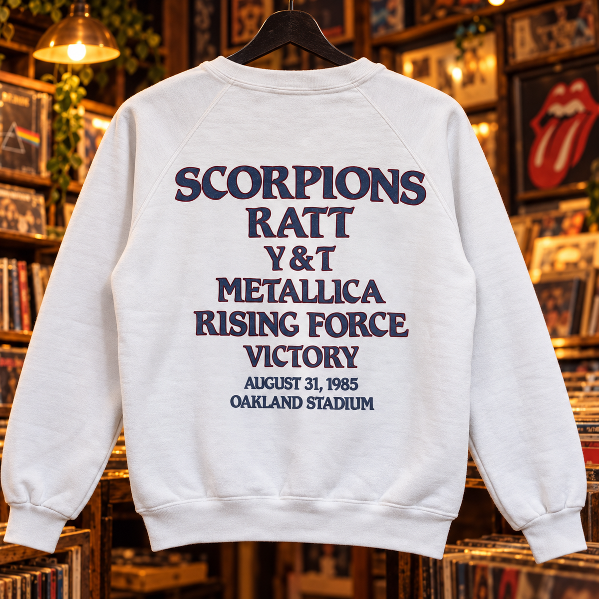 1985 Day on the Green Retro Crewneck Sweatshirt — Oakland Stadium - back