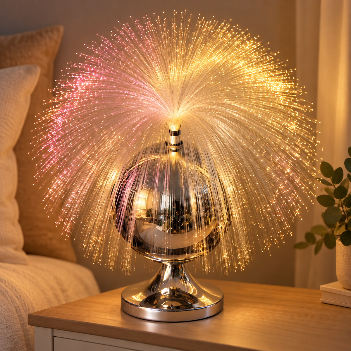 Fiber Optic Table Lamp – Adjustable multicolor lighting