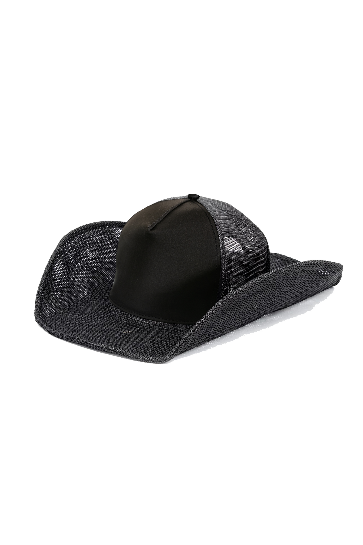 BLACK COWBOY SNAPBACK: 5 PANEL - BLANK
