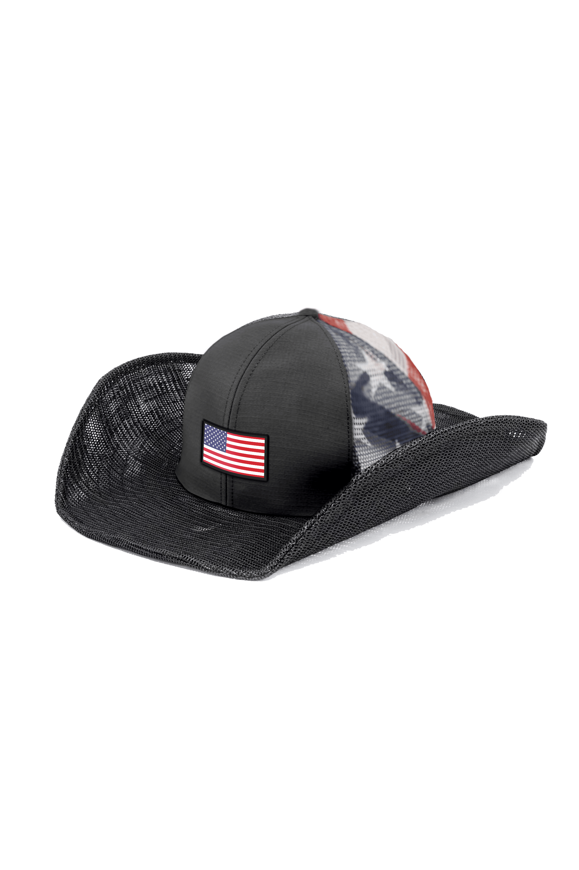 USA FLAG: RED WHITE & BLUE COWBOY SNAPBACK: 6 PANEL