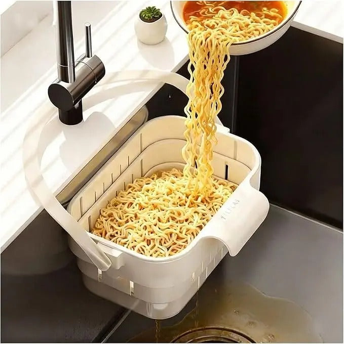 ELMPORCH™ Kitchen Sink Strainer Drain Rack Filter Food Catcher Trash Catcher for Garbage Leftovers Efficient Strainer Solution Hands-Free Mess-Free Fast Drainage No Clogs No-Drill Easy Install Compact Space-Saving Super Easy to Clean - Utensils, Basket