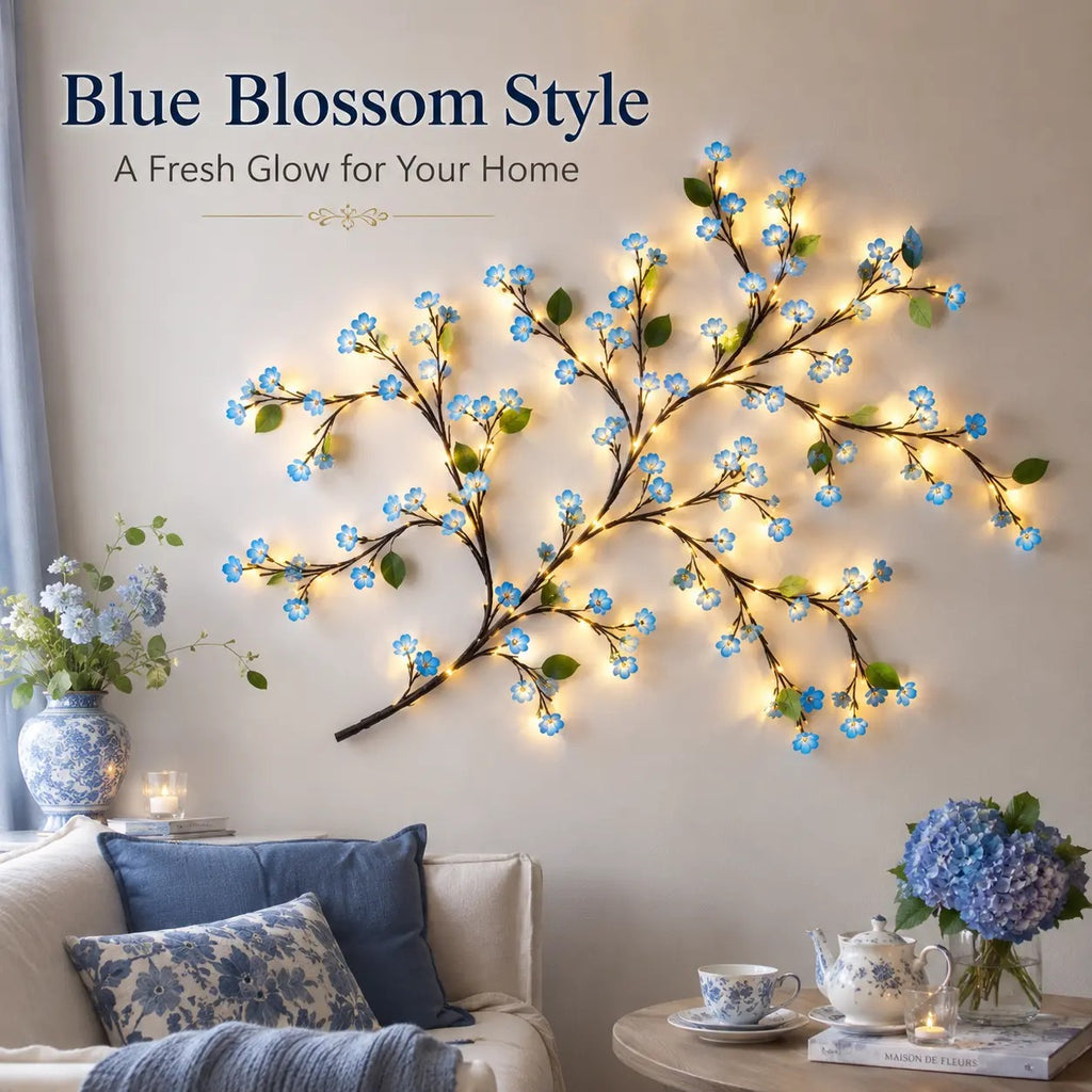 🌹🌷Camping Customizable Rattan LED Lamp(96 LED) -  Led Illuminated Glowing Wall Decor, Leaves, Colorful Butterflies, Flowers - Indoor Decorative Atmosphere Light for Home, Photo Shoots, Glowing Led Lights