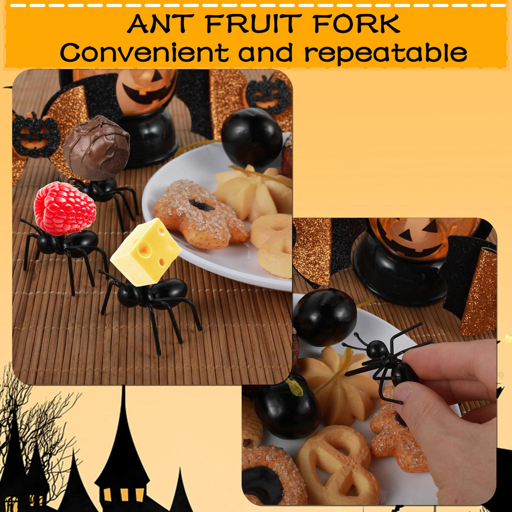 36-Piece Reusable Ant Food Picks, Cute Fruit & Dessert Forks for Parties, Picnics, Appetizers & Snacks