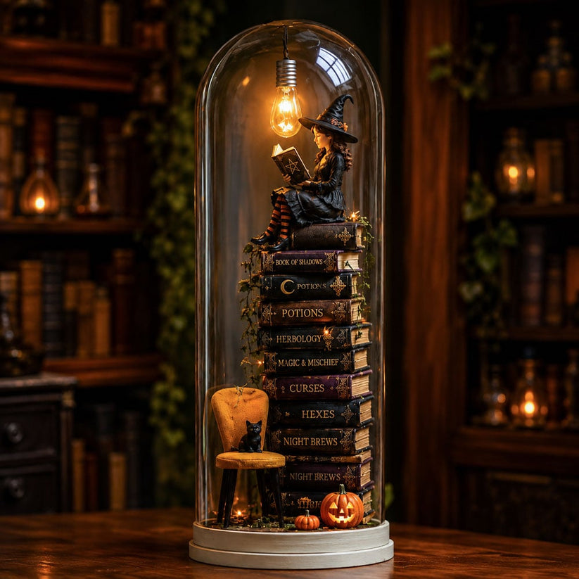Halloween Glass Dome Miniature Scene Ambient Lamp
